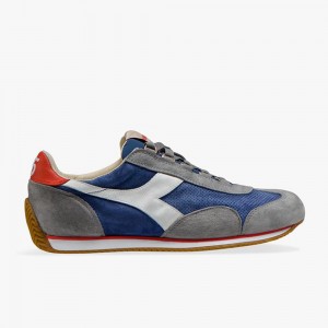 Basket Basse Diadora Equipe Femme Bleu | QNFZBLJ-80