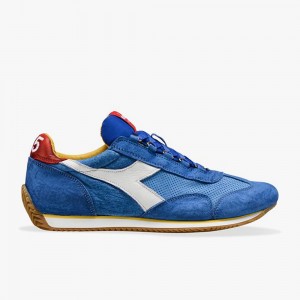 Basket Basse Diadora Equipe Homme Bleu | NUDHLZI-23