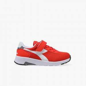 Basket Basse Diadora Evo Run Enfant Rouge | IOKFVPB-02