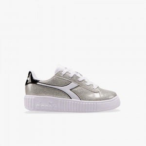 Basket Basse Diadora Game Enfant Argent | MBFWIKU-26