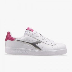 Basket Basse Diadora Game Enfant Blanche | RHSUJWN-84