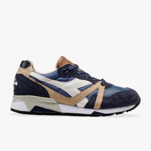 Basket Basse Diadora N9000 Homme Bleu Marine | NWOHTRQ-04