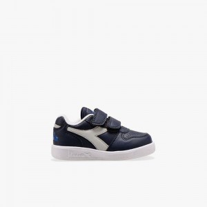 Basket Basse Diadora Playground Enfant Bleu Marine | OHJKFTV-81