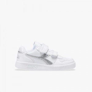 Basket Basse Diadora Playground Enfant Blanche | MZYXTCG-21