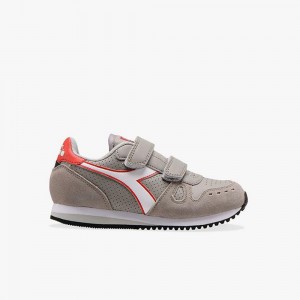 Basket Basse Diadora Simple Run Enfant Grise | SRODJXQ-71