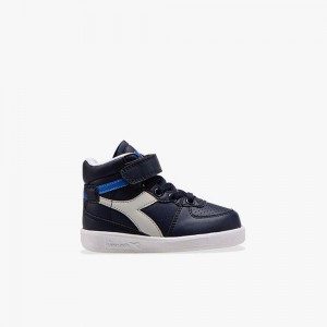 Basket Montante Diadora Playground Enfant Bleu Marine | TEFVWIU-31