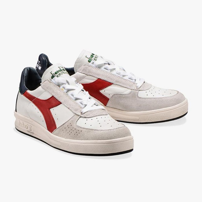 Basket Basse Diadora B. Elite Homme Rouge | ZHCEUKB-94