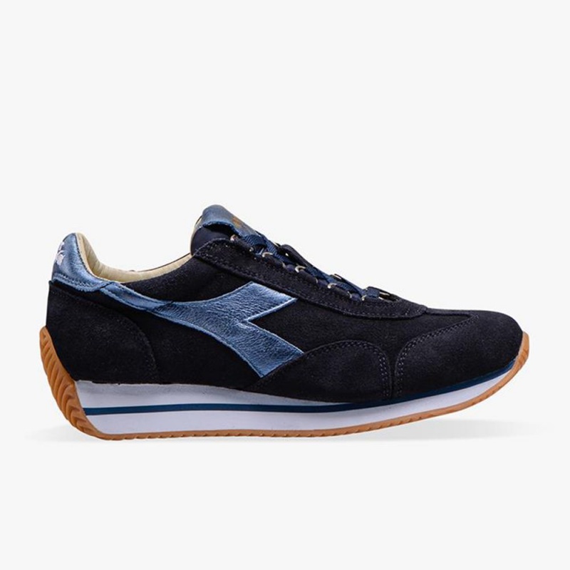 Basket Basse Diadora Equipe Femme Bleu Marine | EDFBTQH-72