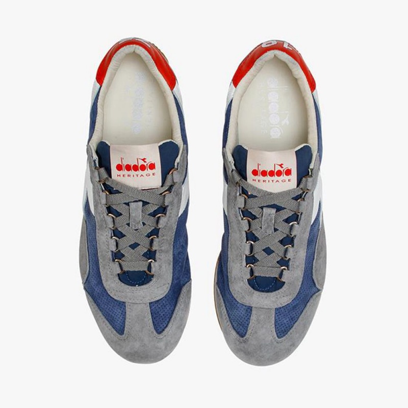 Basket Basse Diadora Equipe Femme Bleu | QNFZBLJ-80