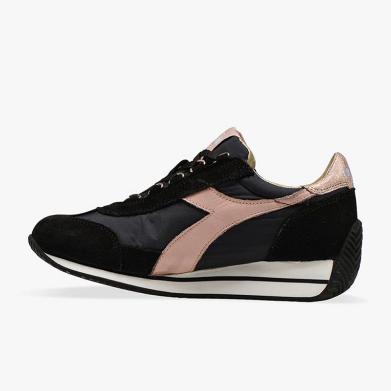 Basket Basse Diadora Equipe Femme Noir | QRWVHGT-04