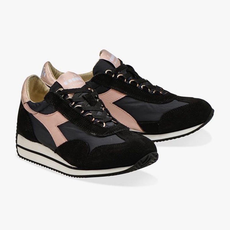 Basket Basse Diadora Equipe Femme Noir | QRWVHGT-04