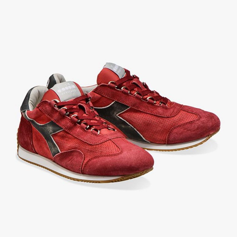 Basket Basse Diadora Equipe Homme Rouge | TFGURLH-62