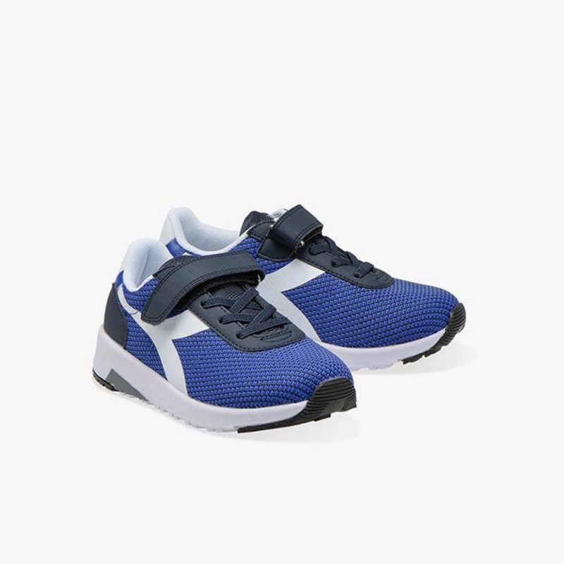 Basket Basse Diadora Evo Run Enfant Bleu | HJKNUZI-85