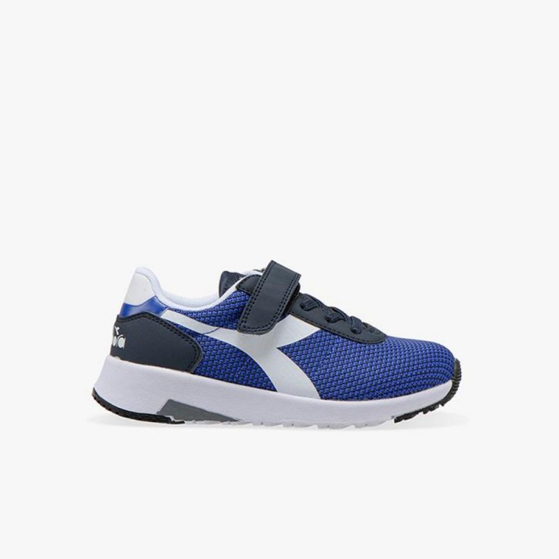 Basket Basse Diadora Evo Run Enfant Bleu | HJKNUZI-85