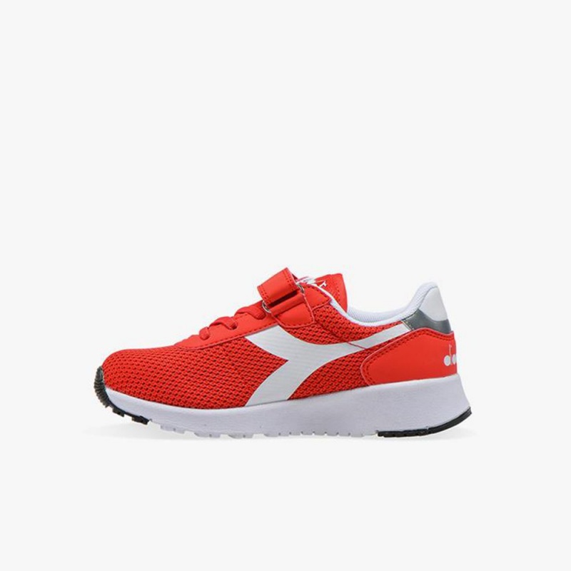 Basket Basse Diadora Evo Run Enfant Rouge | IOKFVPB-02