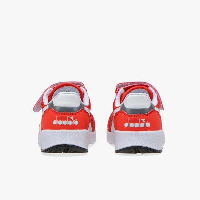 Basket Basse Diadora Evo Run Enfant Rouge | IOKFVPB-02