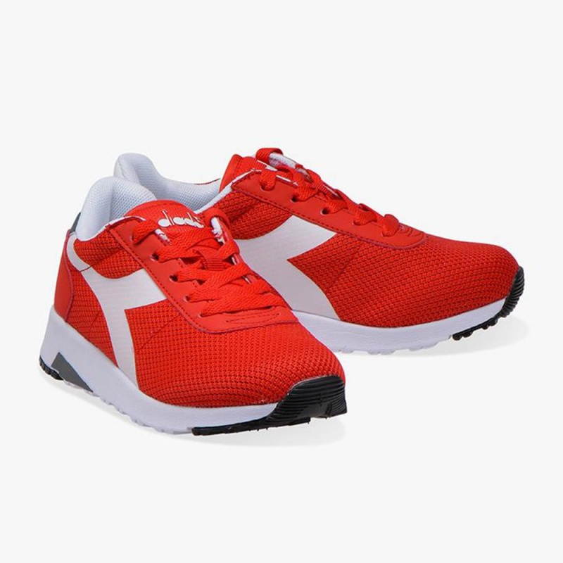 Basket Basse Diadora Evo Run Enfant Rouge | EGPVHBI-32