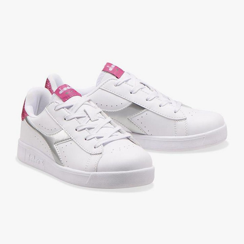 Basket Basse Diadora Game Enfant Blanche | RHSUJWN-84