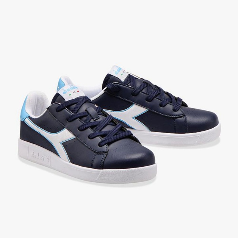 Basket Basse Diadora Game Enfant Bleu Marine | TGFKXRJ-83