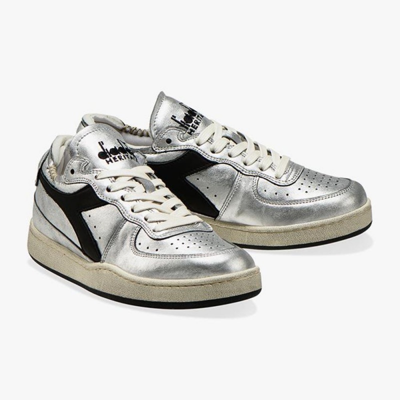 Basket Basse Diadora MI Basket Femme Argent | GYTLQZM-18