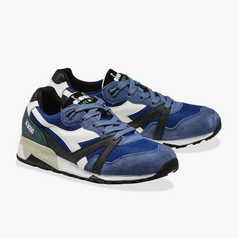 Basket Basse Diadora N9000 Homme Bleu Marine | YHTZAON-60