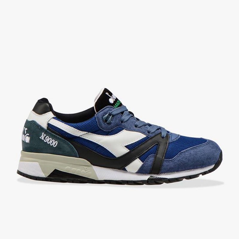 Basket Basse Diadora N9000 Homme Bleu Marine | YHTZAON-60