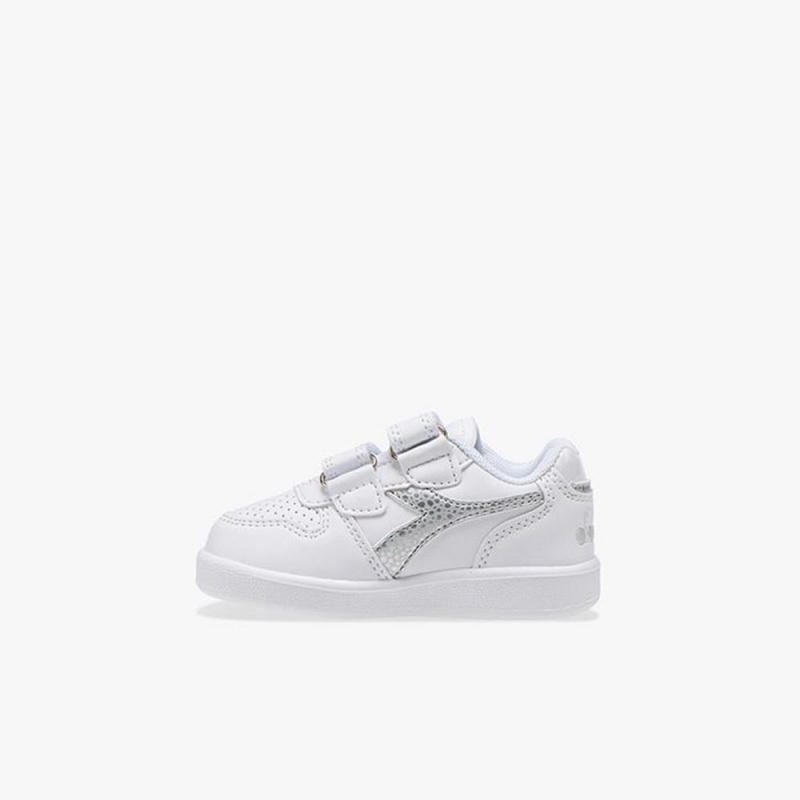 Basket Basse Diadora Playground Enfant Blanche | MUGBPAF-28