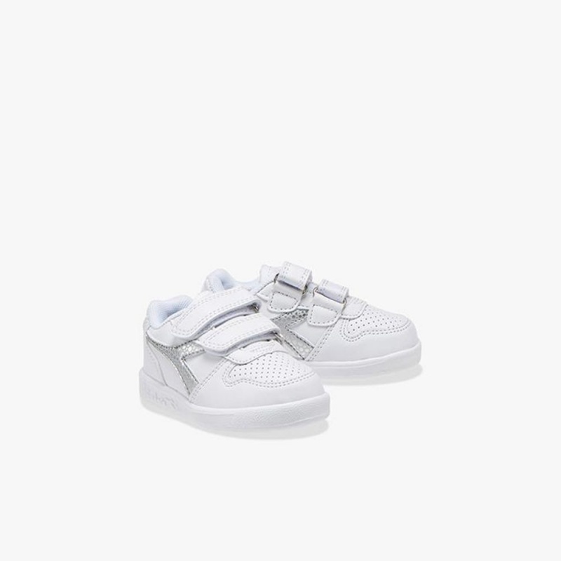 Basket Basse Diadora Playground Enfant Blanche | MUGBPAF-28