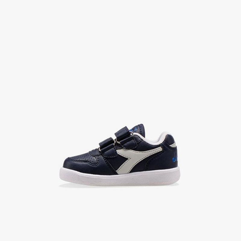 Basket Basse Diadora Playground Enfant Bleu Marine | OHJKFTV-81