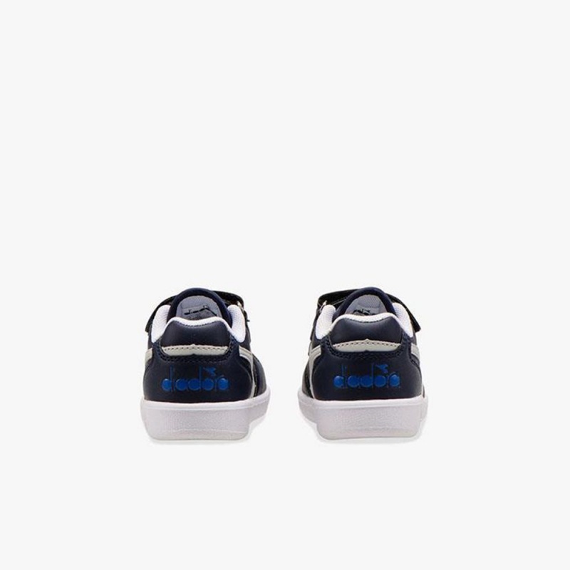 Basket Basse Diadora Playground Enfant Bleu Marine | OHJKFTV-81