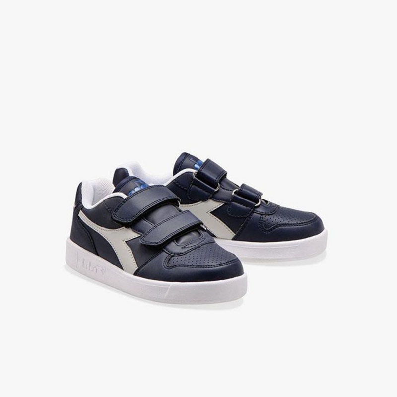 Basket Basse Diadora Playground Enfant Bleu Marine | EFRDMJT-27