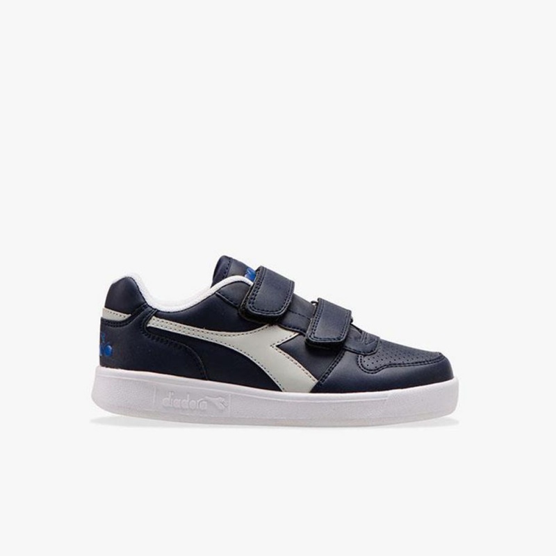 Basket Basse Diadora Playground Enfant Bleu Marine | EFRDMJT-27