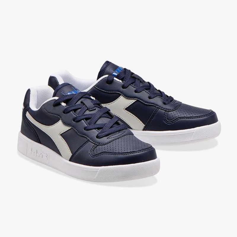 Basket Basse Diadora Playground Enfant Bleu Marine | ULNHWBF-03