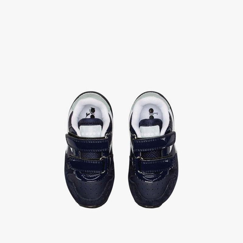 Basket Basse Diadora Simple Run Enfant Bleu Marine | KYTPRWH-87