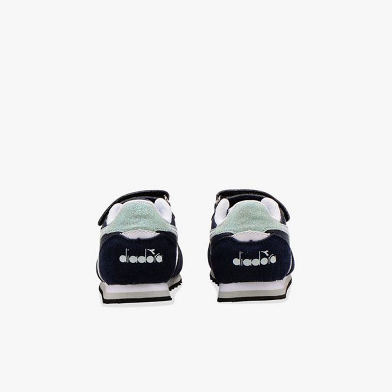 Basket Basse Diadora Simple Run Enfant Bleu Marine | KYTPRWH-87