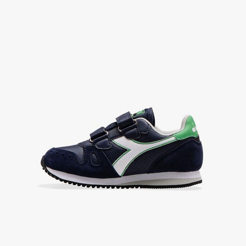 Basket Basse Diadora Simple Run Enfant Bleu Marine | BDSHITR-64