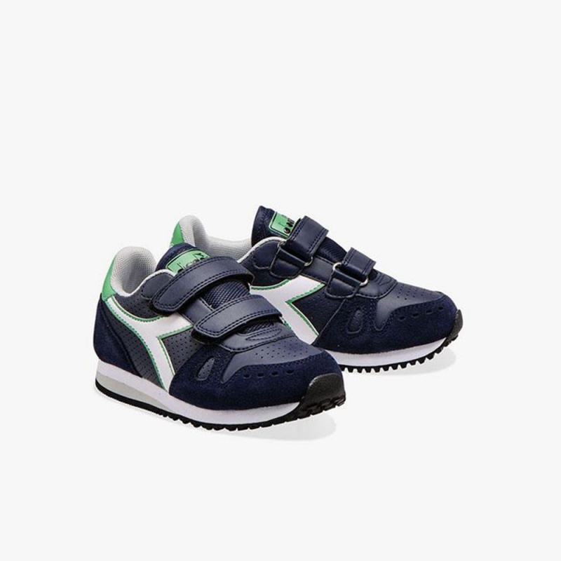 Basket Basse Diadora Simple Run Enfant Bleu Marine | BDSHITR-64