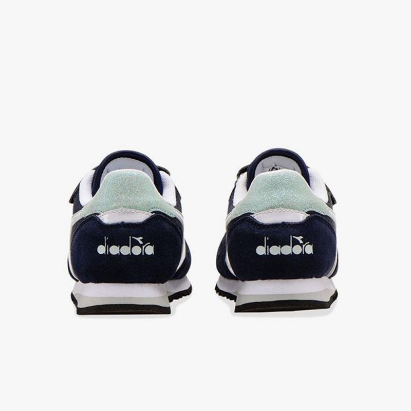 Basket Basse Diadora Simple Run Enfant Bleu Marine | QKXBZIP-63