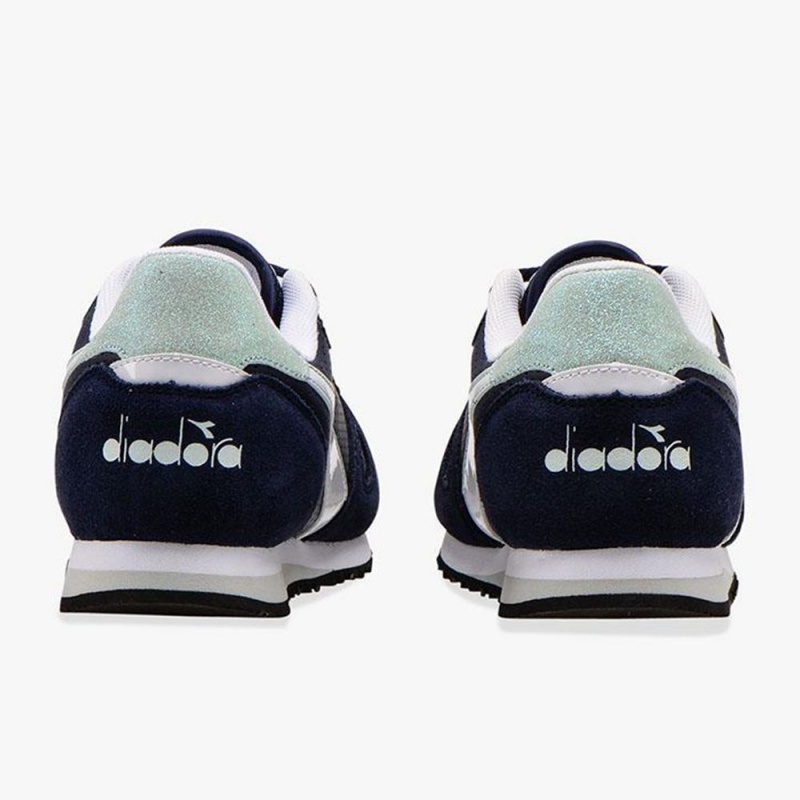 Basket Basse Diadora Simple Run Enfant Bleu Marine | SYCBDGH-03