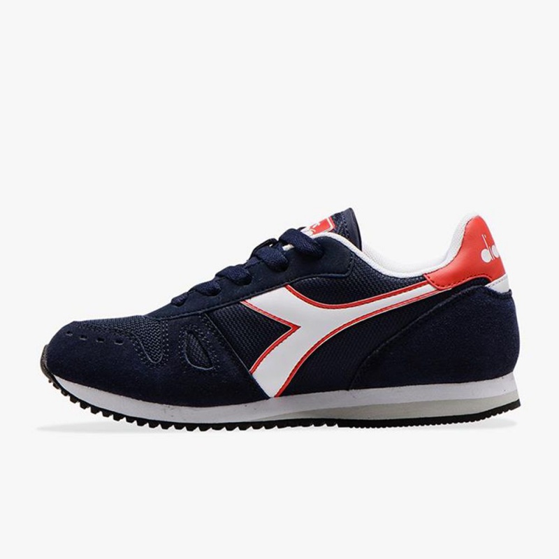 Basket Basse Diadora Simple Run Enfant Bleu Marine | VUYPZWQ-05