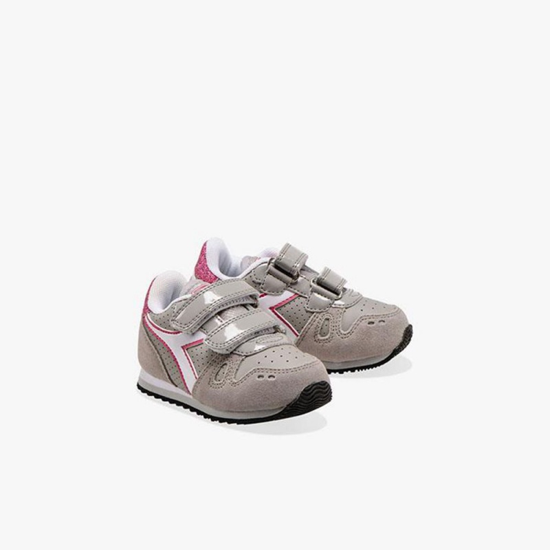 Basket Basse Diadora Simple Run Enfant Grise | ROGNALX-51