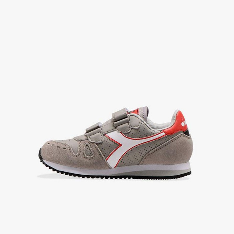 Basket Basse Diadora Simple Run Enfant Grise | SRODJXQ-71