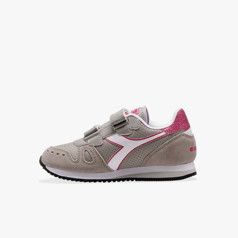 Basket Basse Diadora Simple Run Enfant Grise | MUTVGBW-15