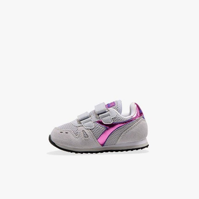 Basket Basse Diadora Simple Run Enfant Grise | DLOVBJZ-90