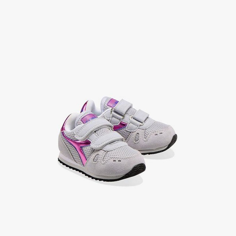 Basket Basse Diadora Simple Run Enfant Grise | DLOVBJZ-90