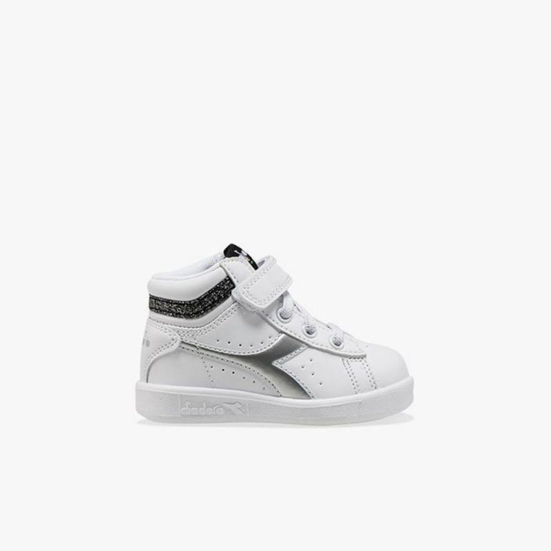 Basket Montante Diadora Game Enfant Blanche | VLPRUHN-93