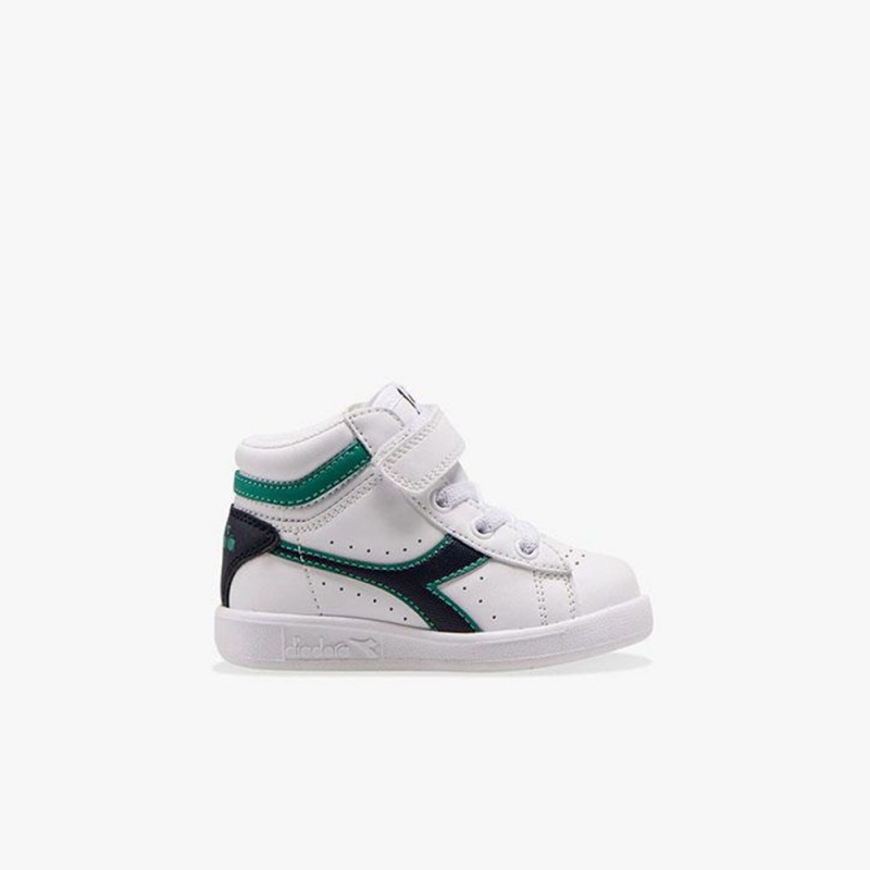 Basket Montante Diadora Game Enfant Blanche | JEUQAPC-49