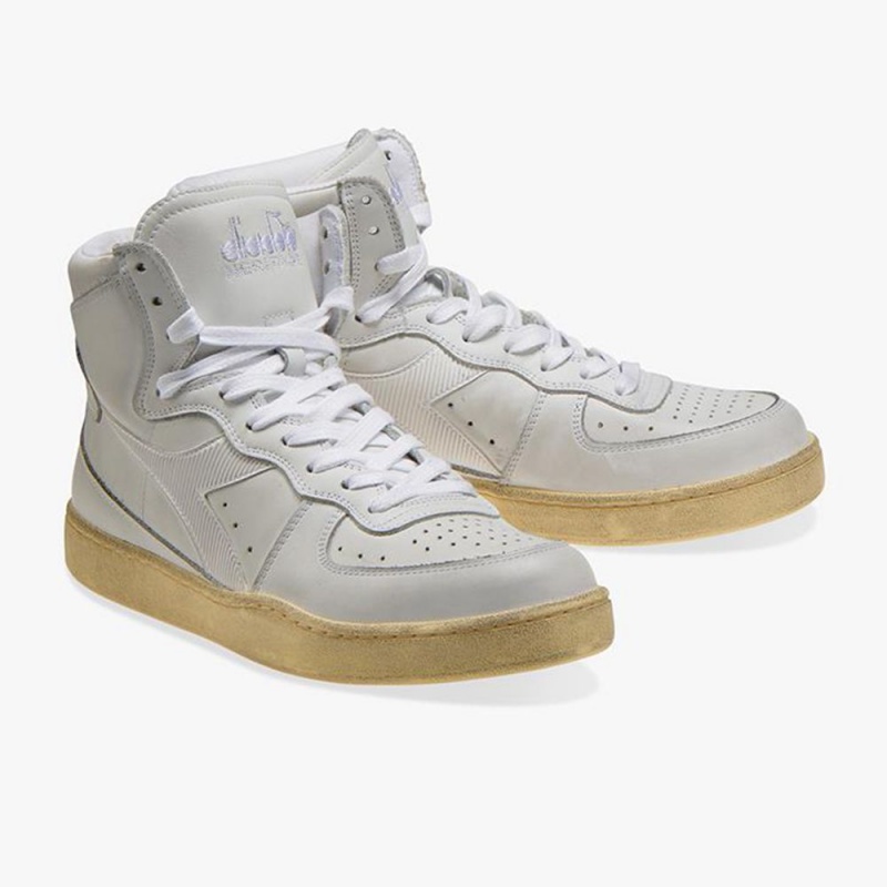 Basket Montante Diadora MI Basket Homme Blanche | YFZSUDX-19