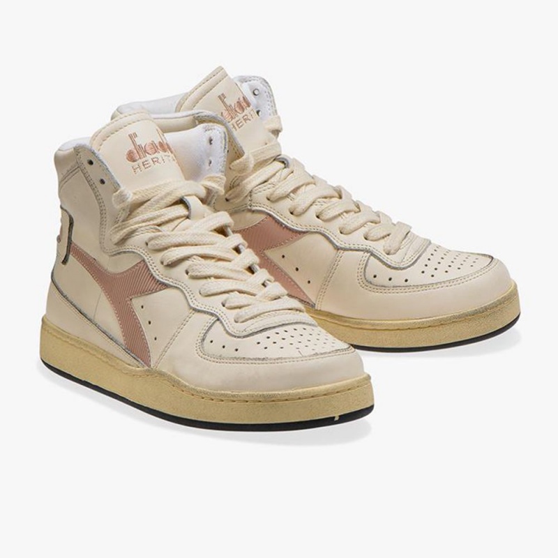 Basket Montante Diadora MI Basket Homme Blanche | SIGCFUW-39