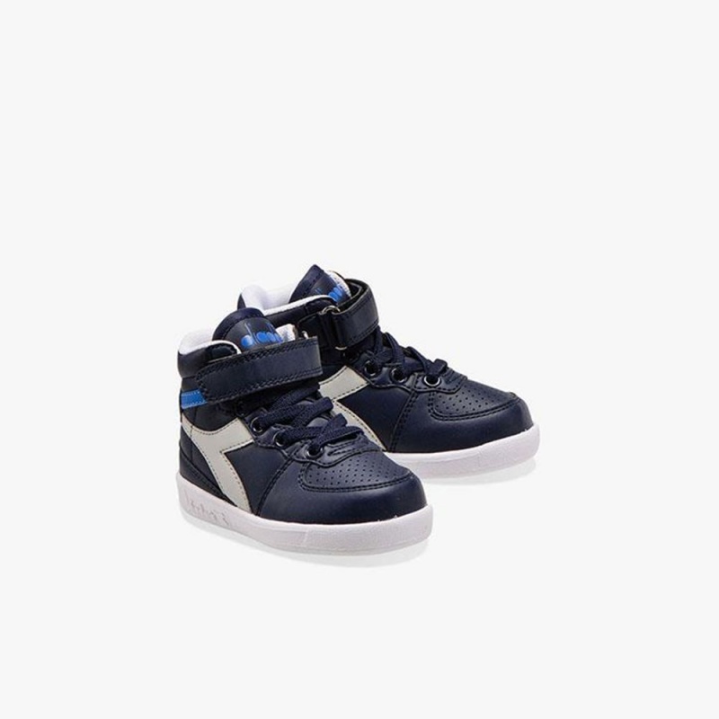 Basket Montante Diadora Playground Enfant Bleu Marine | TEFVWIU-31